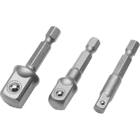 Performance Tool 3-Pc Power Drill Socket Adapter Set Bit Adapter-Soc, W1390 W1390